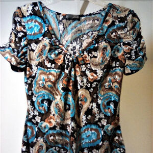 JTB Colorful Printed short sleeve Top Size: S-M